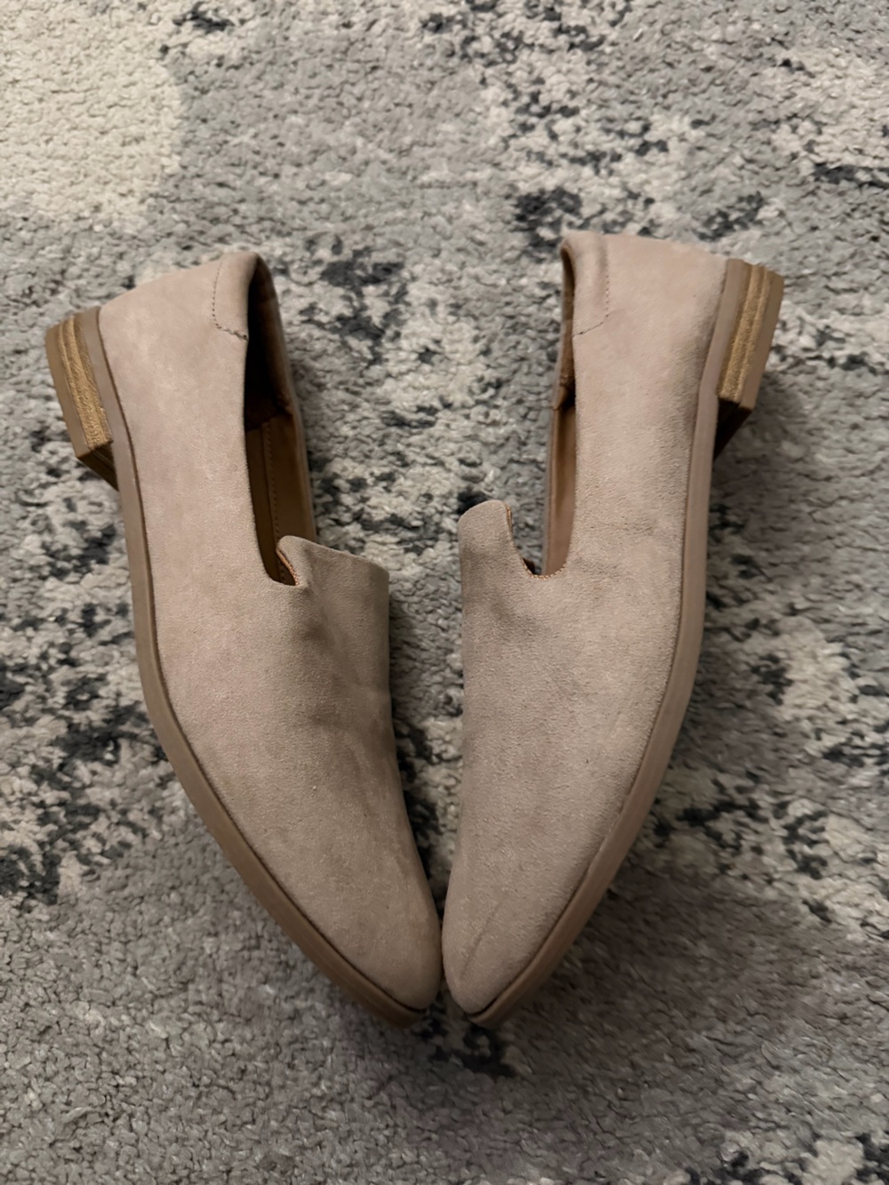 Faux Suede Slip-On Loafer in Tan/Beige